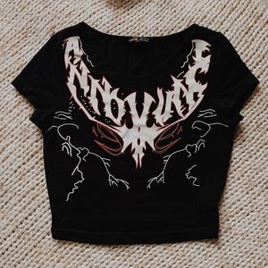 TIGHT BIKER INSPIRED CROPPED TEE